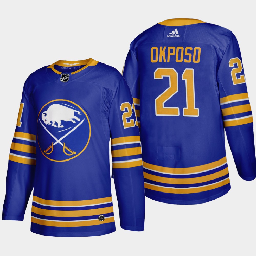 Buffalo Sabres 21 Kyle Okposo Men Adidas 2020 Home Authentic Player Stitched NHL Jersey Royal Blue